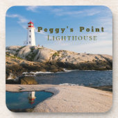 Peggys Point Lighthouse Atlantic Canada Bier Onderzetter (Voorkant)