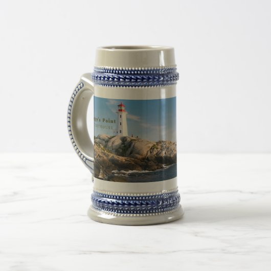 Peggys Point Lighthouse Atlantic Canada Bierpul (Voorkant links)