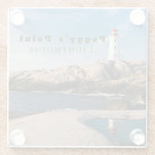 Peggys Point Lighthouse Atlantic Canada Glazen Onderzetter (Achterkant)