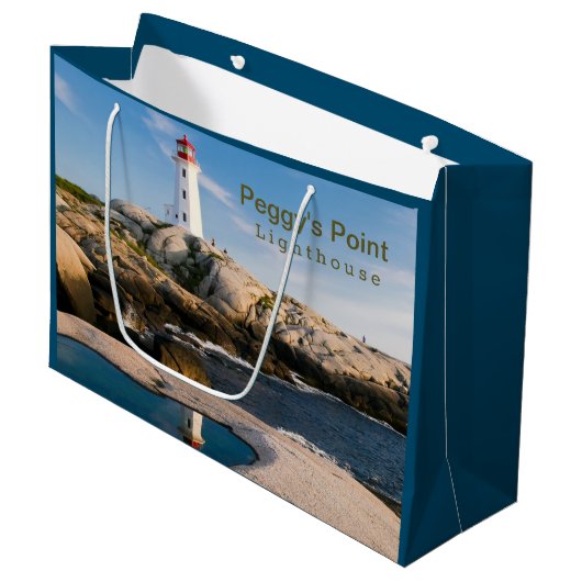 Peggys Point Lighthouse Atlantic Canada Groot Cadeauzakje (Voorkant Gekanteld)