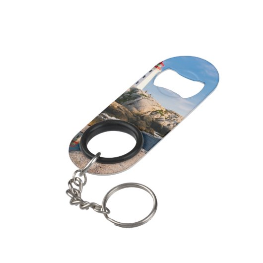 Peggys Point Lighthouse Atlantic Canada Mini Flessenopener (Achterkant Gekanteld)