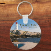 Peggys Point Lighthouse Atlantic Canada Sleutelhanger (Voorkant)