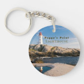 Peggys Point Lighthouse Atlantic Canada Sleutelhanger (Voorkant)