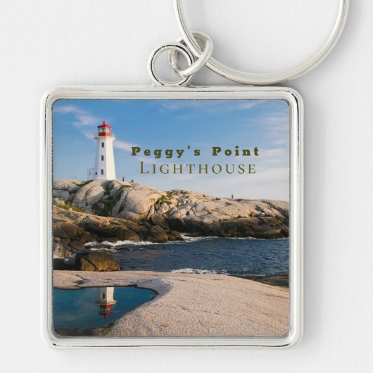 Peggys Point Lighthouse Atlantic Canada Sleutelhanger (Voorkant)