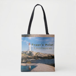 Peggys Point Lighthouse Atlantic Canada Tote Bag