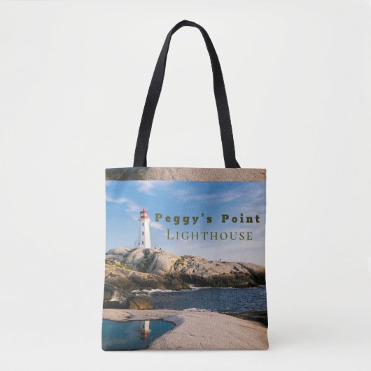Peggys Point Lighthouse Atlantic Canada Tote Bag (Voorkant)
