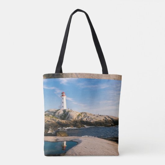 Peggys Point Lighthouse Atlantic Canada Tote Bag (Achterkant)