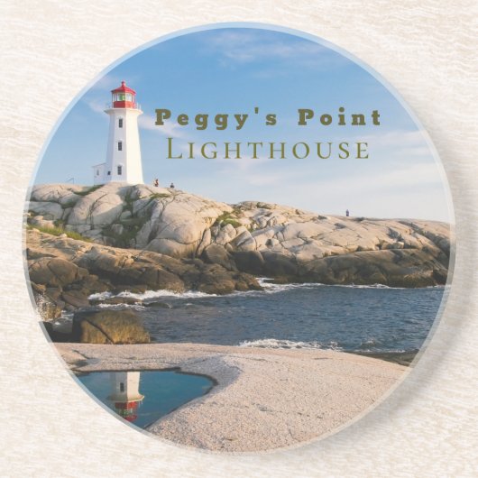 Peggy's Point Lighthouse Atlantic Canada Zandsteen Onderzetter (Voorkant)