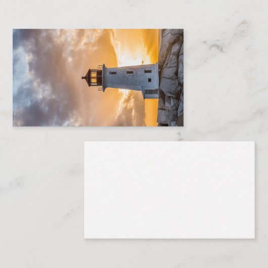 Peggys Point Lighthouse Sunset Visitekaartjes (Voorkant / Achterkant)