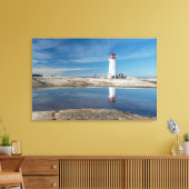 Peggy's vuurtoren | Canada Canvas Afdruk (Insitu (Woonkamer))