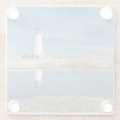 Peggy's vuurtoren | Canada Glazen Onderzetter (Achterkant)