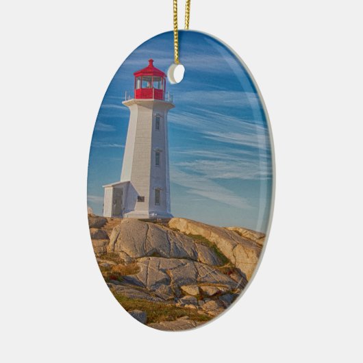 Peggy's vuurtoren keramisch ornament (Links)