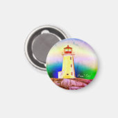 Peggy's vuurtoren met cove halifax Nova Scotia Can Magneet (Voorkant / Achterkant)