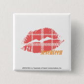 Pegroze Vierkante Button 5,1 Cm (Voorkant)