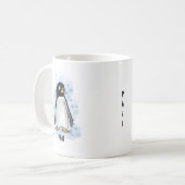 Peguin waterverf stijl koffiemok (Voorkant links)