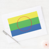 Peguis eerste nationale vlag rechthoekige sticker (Envelop)