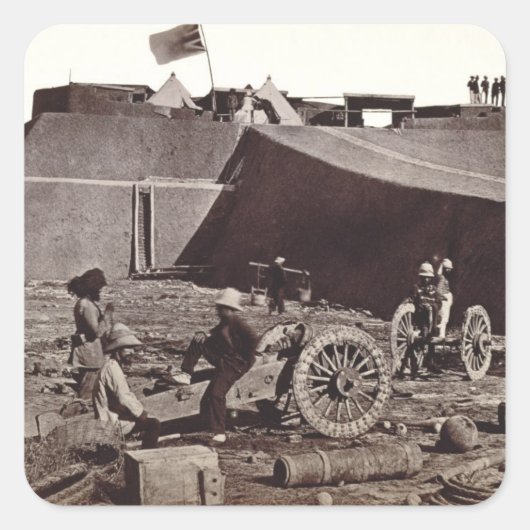 Pehlang Fort, 1860 (albumenzilverdruk) Vierkante Sticker (Voorkant)