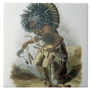 Pehriska-Ruhpa, Minatarre Warrior in the Costume o Tegeltje