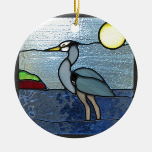 PEI Blue Heron Keramisch Ornament (Voorkant)