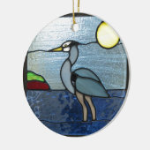 PEI Blue Heron Keramisch Ornament (Links)