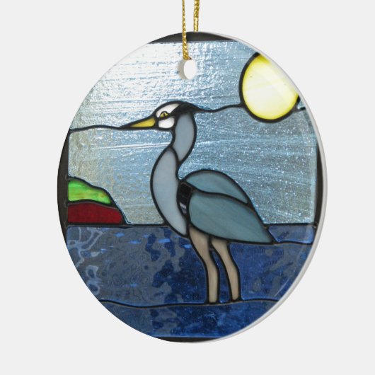 PEI Blue Heron Keramisch Ornament (Links)