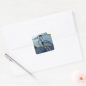 PEI Blue Heron Vierkante Sticker (Envelop)