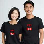PEI Canada Canadese vlag Donkere kleur T-shirt
