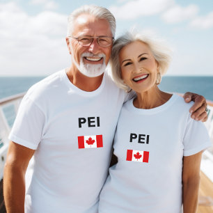 PEI Canada Canadian Flag Light Color T-shirt