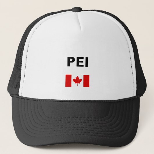 PEI Canada Canadian Flag Light Color Trucker Pet (Voorkant)