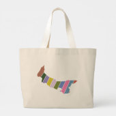 PEI-kleuren Grote Tote Bag (Achterkant)
