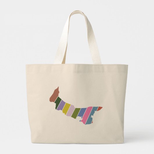 PEI-kleuren Grote Tote Bag (Achterkant)