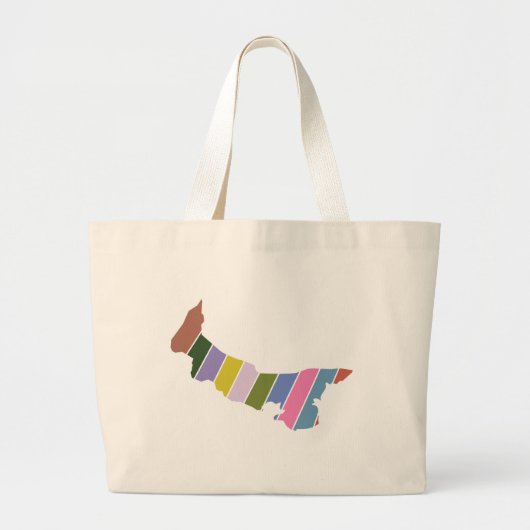 PEI-kleuren Grote Tote Bag (Voorkant)