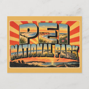 PEI Nationaal Park Duinen Zandstranden Kunst Briefkaart