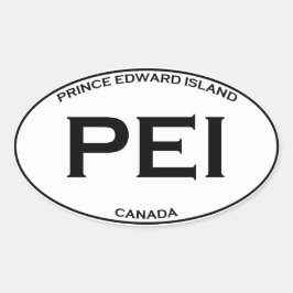 PEI - Prince Edward Island, Canada Ovale Sticker