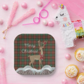 PEI Provinciaal Tartan en Kerstmis Deer Papieren Bordje (Feest)