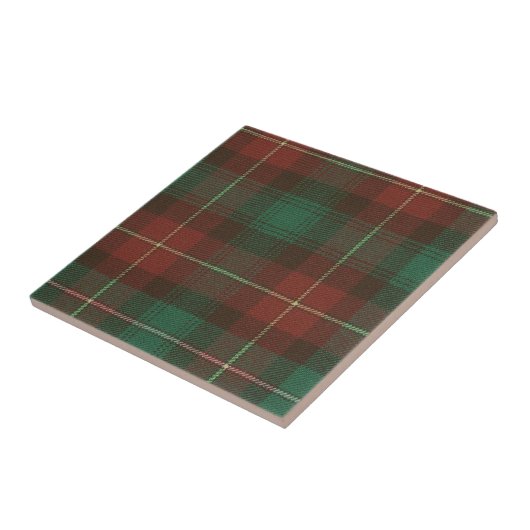 PEI Tartan Print Frameable keramische tegel Tegeltje (Zijkant)