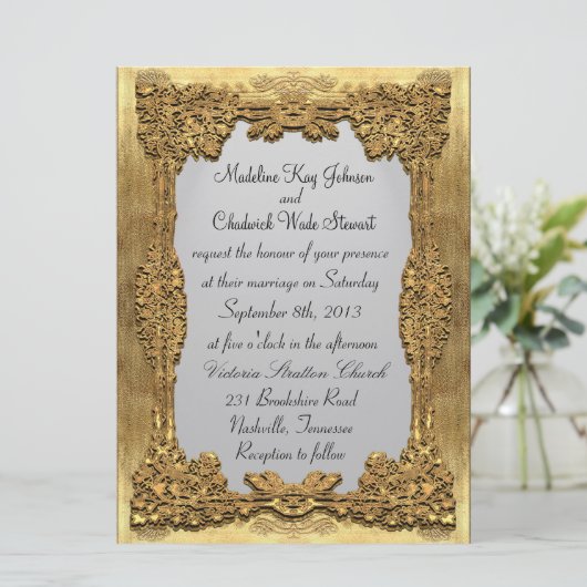 Peiffer Formal 6.5 x 8.75 Monogram Weddenschap Uit Kaart (Staand voorkant)