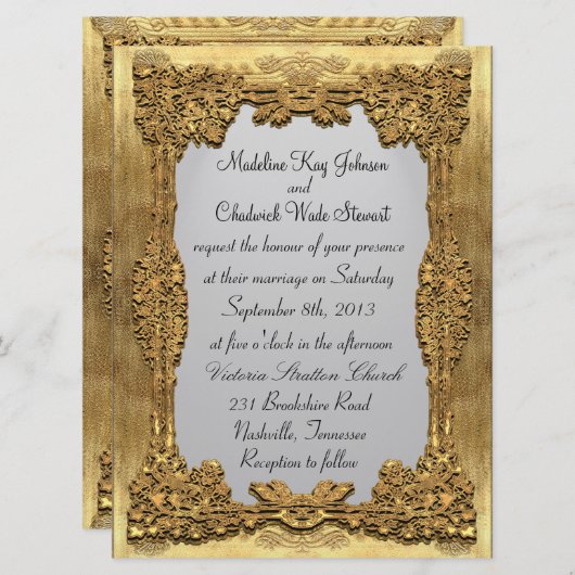 Peiffer Formal 6.5 x 8.75 Monogram Weddenschap Uit Kaart (Voorkant / Achterkant)