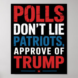 Peilingen liegen niet Patriots goedkeuren van Trum Poster