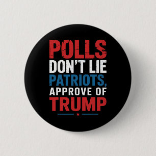 Peilingen liegen niet Patriots goedkeuren van Trum Ronde Button 5,7 Cm