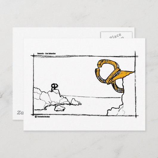 peine de los vientos 2 briefkaart (Voorkant / Achterkant)