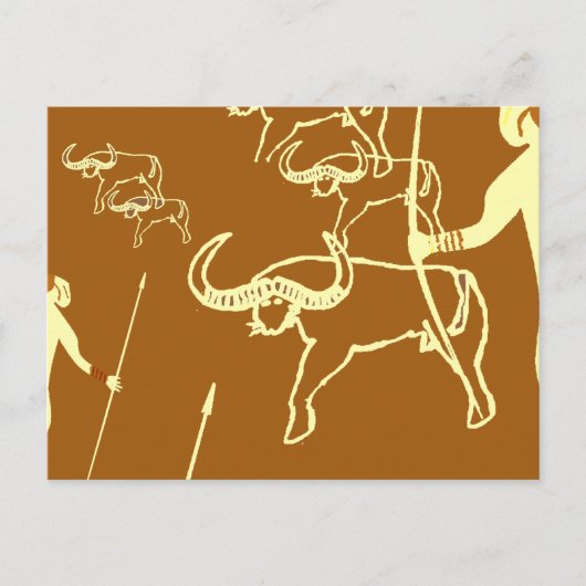 Peinture rupestre tassili préhistoire briefkaart (Voorkant)