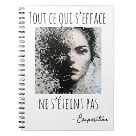 Peinture visage noir et blanc en pixel  notitieboek