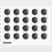 peinzende aap ronde sticker (Vel)