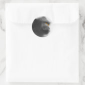 peinzende aap ronde sticker (Tas)
