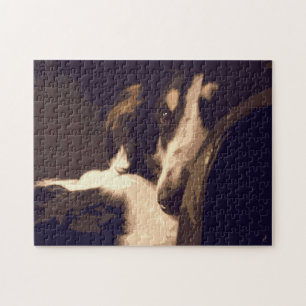 Peinzende Borzoi Legpuzzel