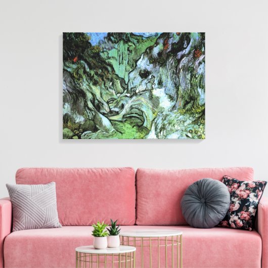 Peiroulets Ravine by Vincent van Gogh Canvas Afdruk (Insitu (Woonkamer))