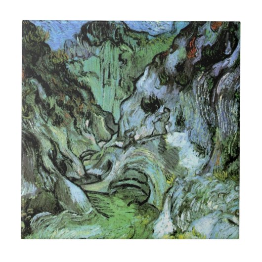 Peiroulets Ravine by Vincent van Gogh Tegeltje (Voorkant)