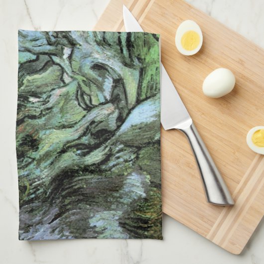 Peiroulets Ravine by Vincent van Gogh Theedoek (Quarter Fold)