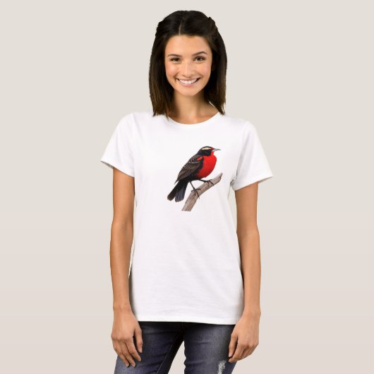 peito-vermelho-grande (Sturnella defilippii), T-shirt (Voorkant volledig)